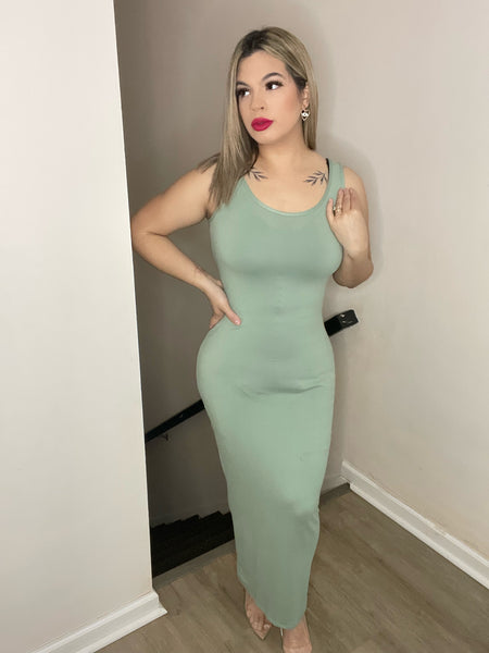 Sirena Green maxi dress